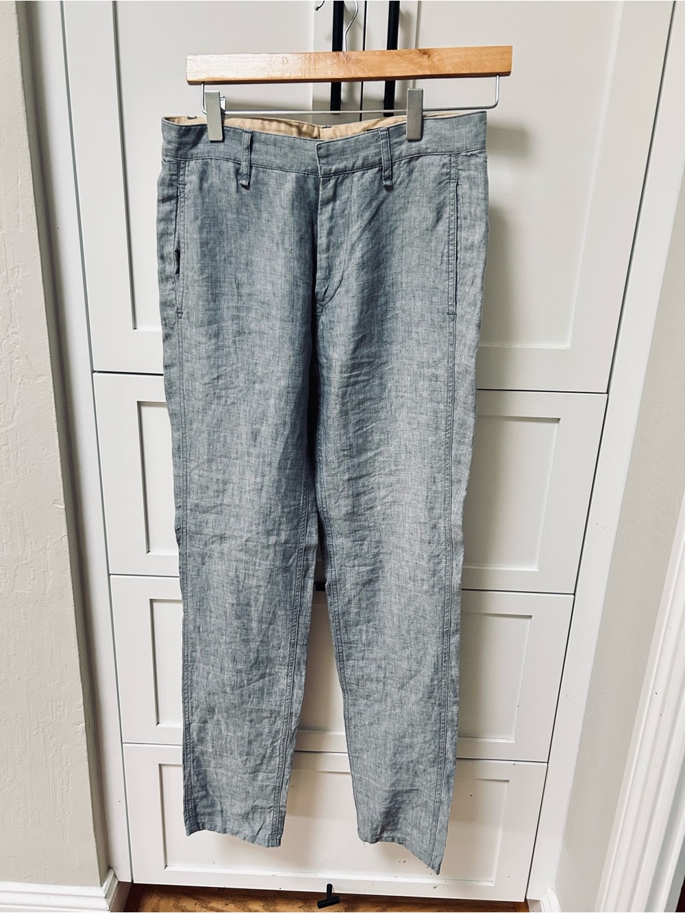 rag & bone Light Gray Cotton Blend Trousers